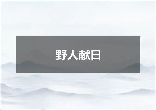 野人献日
