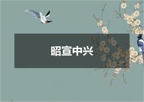 昭宣中兴