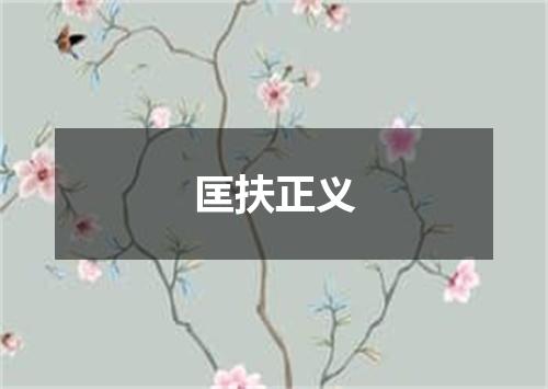 匡扶正义