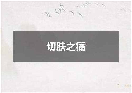 切肤之痛