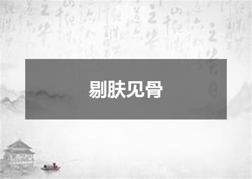 剔肤见骨