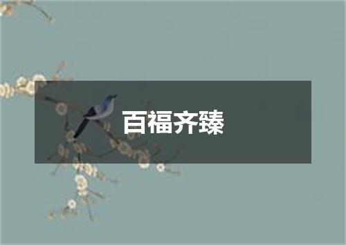 百福齐臻