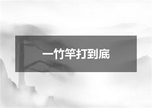一竹竿打到底