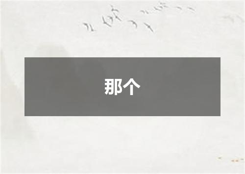 那个