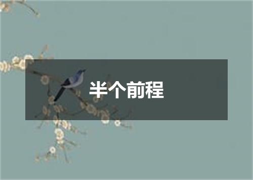 半个前程