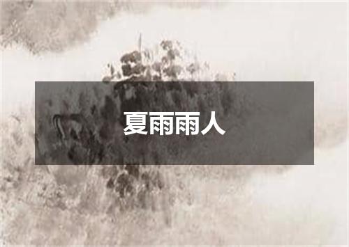 夏雨雨人