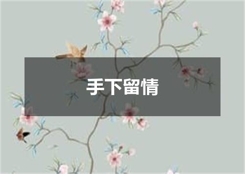 手下留情