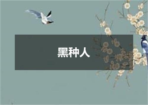 黑种人