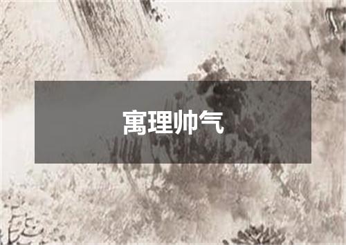 寓理帅气