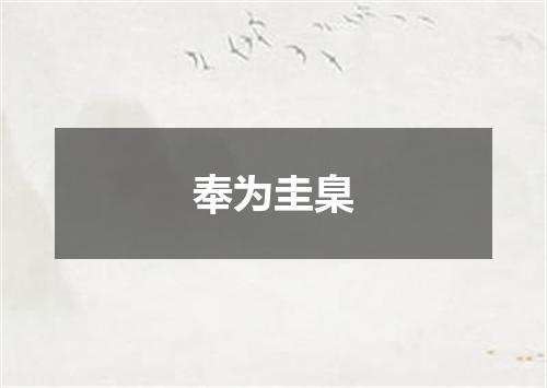 奉为圭臬