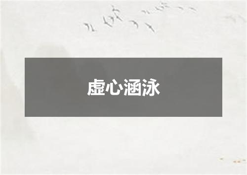 虚心涵泳