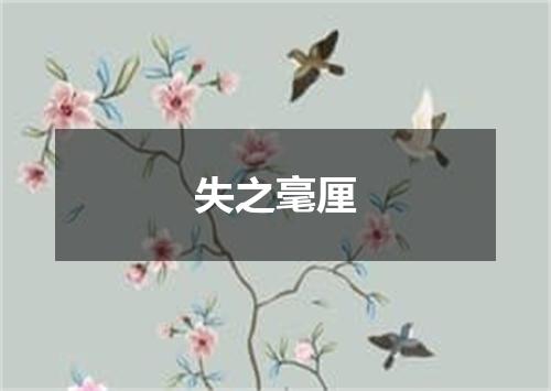 失之毫厘