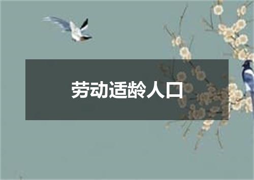 劳动适龄人口