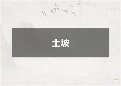 土坡
