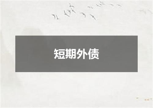 短期外债