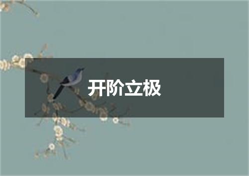 开阶立极