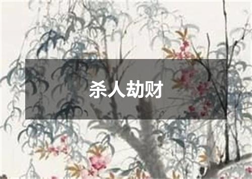杀人劫财