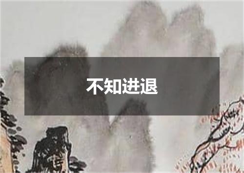 不知进退