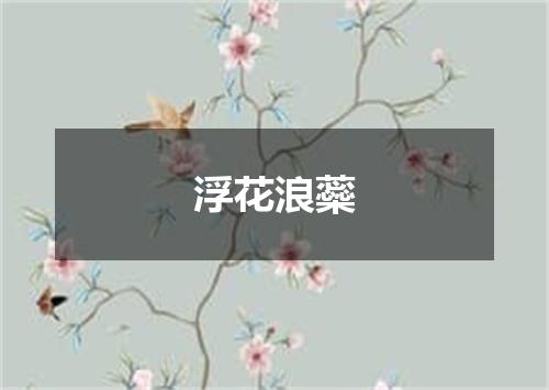 浮花浪蘂