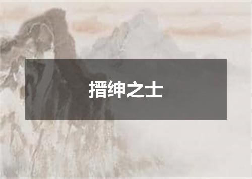 搢绅之士