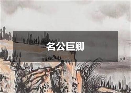 名公巨卿
