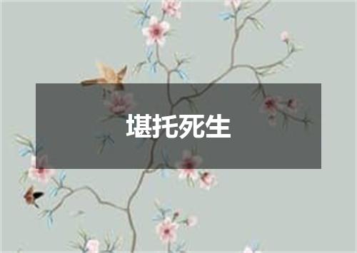 堪托死生