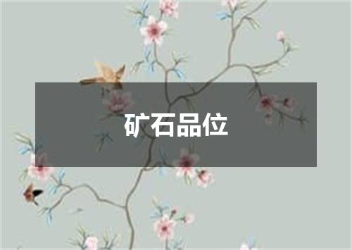 矿石品位