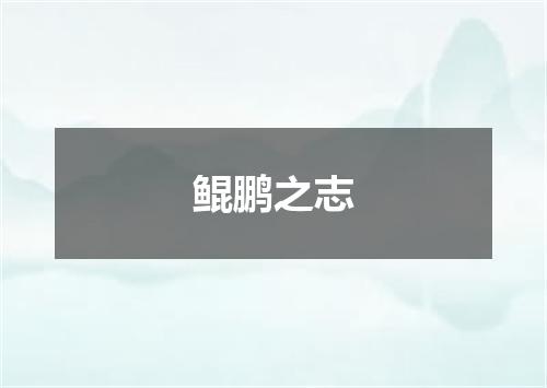 鲲鹏之志