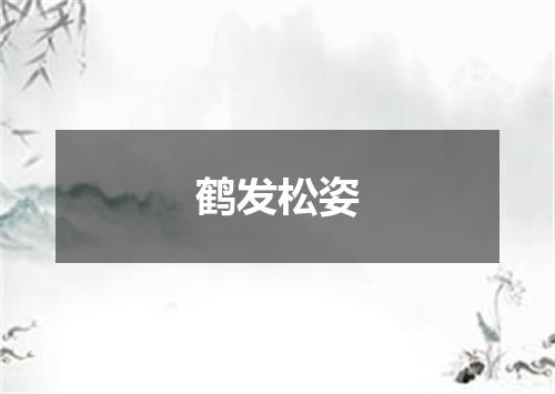 鹤发松姿