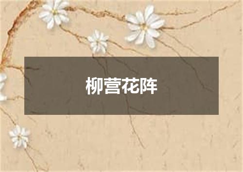 柳营花阵