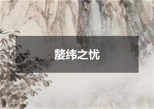 嫠纬之忧