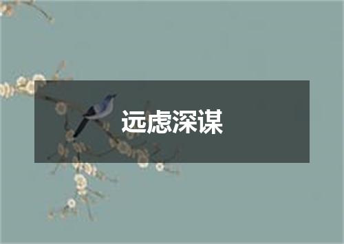 远虑深谋