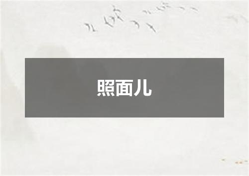 照面儿