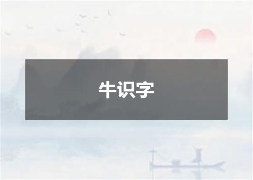 牛识字