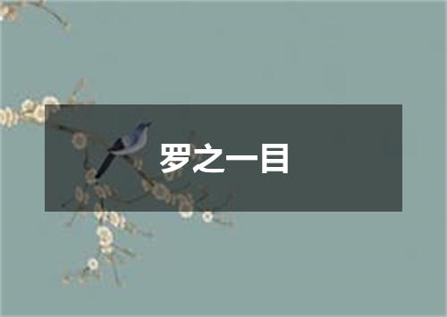 罗之一目