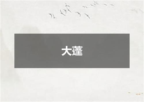 大蓬