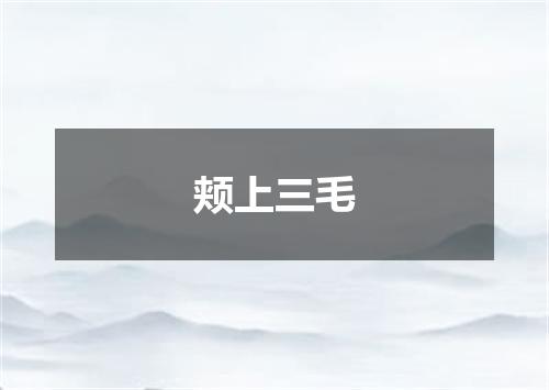颊上三毛