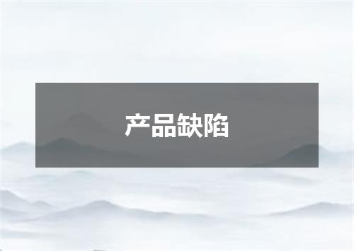 产品缺陷