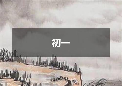 初一