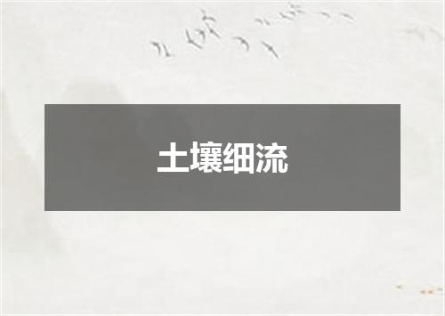 土壤细流