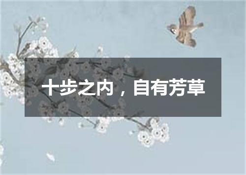 十步之内，自有芳草