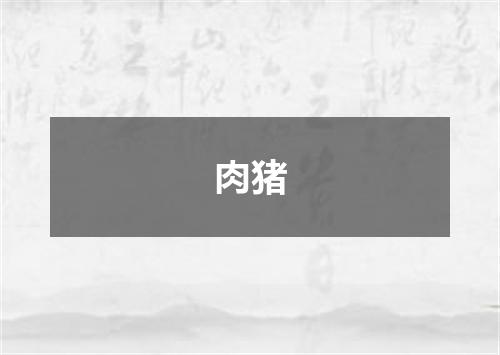 肉猪