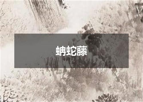 蚺蛇藤