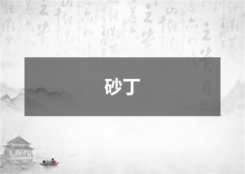 砂丁