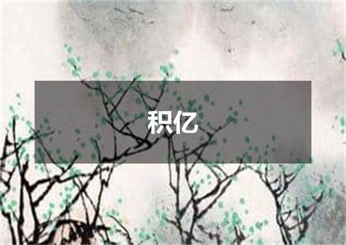 积亿
