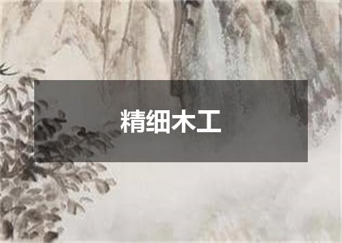 精细木工