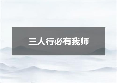 三人行必有我师