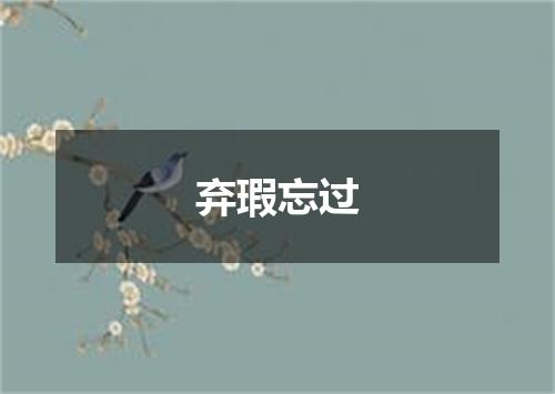 弃瑕忘过