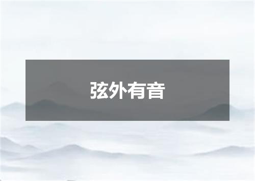 弦外有音