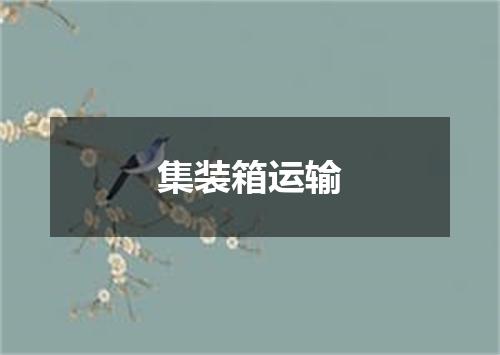 集装箱运输